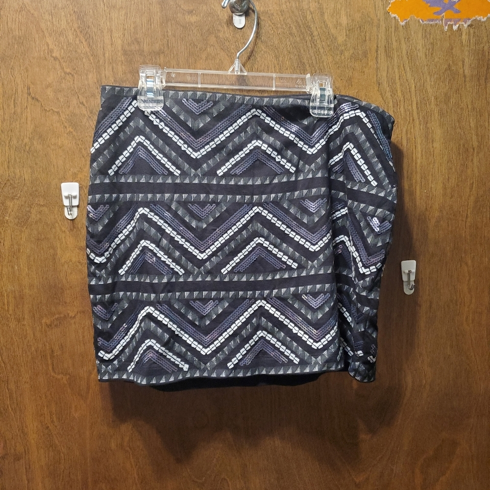 Sequined mini skirt